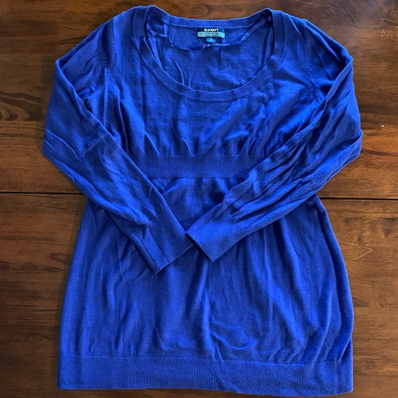Maternity Light-weight Knit Empire Waist Sweater, Old Navy, size M, Blue - Picture 6 of 6